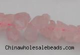 CNG1119 15.5 inches 8*12mm - 13*18mm nuggets rose quartz beads