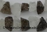 CNG1130 8*12mm - 13*18mm nuggets white crystal & smoky quartz beads