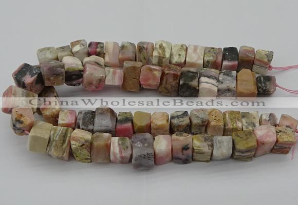 CNG1173 15.5 inches 12*16mm - 15*20mm nuggets pink opal gemstone beads