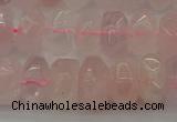 CNG1177 15.5 inches 6*14mm - 8*14mm nuggets rose quartz beads