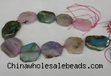 CNG1208 15.5 inches 25*35mm - 35*45mm freeform agate beads