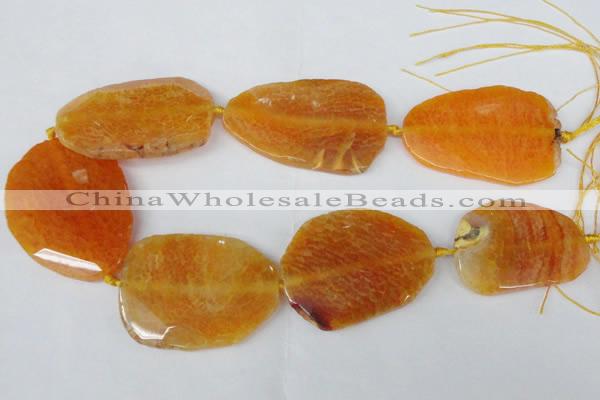 CNG1211 15.5 inches 35*45mm - 45*55mm freeform agate beads