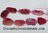 CNG1218 15.5 inches 25*35mm - 35*45mm freeform agate beads