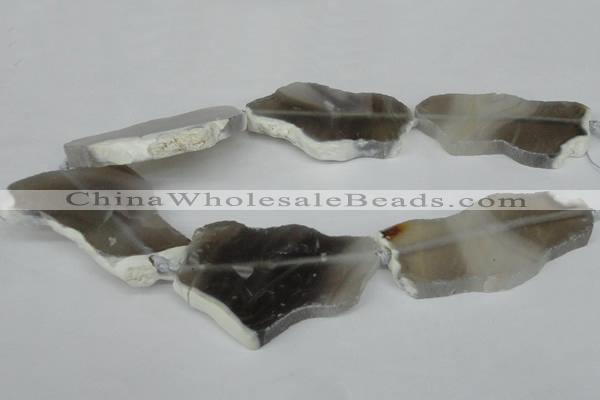 CNG1251 15.5 inches 30*50mm - 40*60mm freeform agate beads