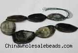 CNG1255 15.5 inches 35*45mm - 40*60mm freeform agate beads