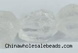 CNG1308 15*20mm – 25*30mm faceted nuggets white crystal beads