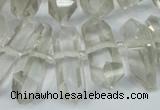 CNG1315 10*25mm – 12*35mm faceted nuggets smoky quartz beads