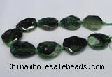 CNG1333 15.5 inches 35*40mm faceted freeform agate beads