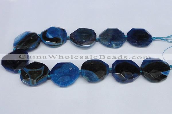 CNG1337 15.5 inches 32*35mm faceted freeform agate beads