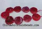 CNG1340 15.5 inches 42*45mm faceted freeform agate beads