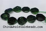 CNG1342 15.5 inches 42*45mm faceted freeform agate beads