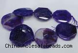CNG1345 15.5 inches 52*55mm faceted freeform agate beads