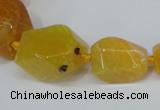 CNG1355 15.5 inches 8*10mm - 20*25mm faceted nuggets agate beads