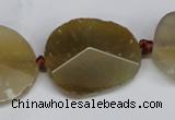 CNG1408 15.5 inches 20*25mm - 30*35mm faceted freeform agate beads