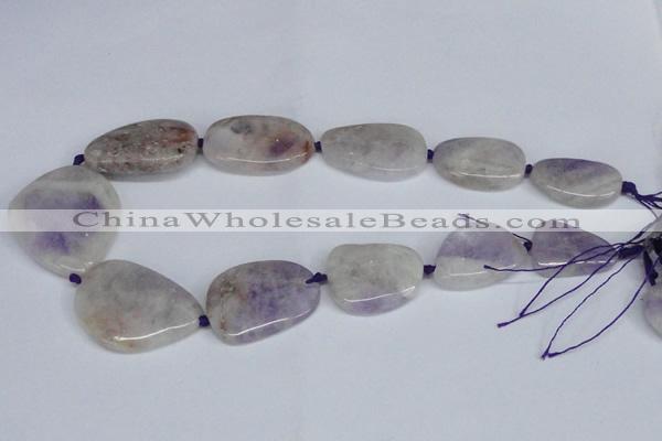 CNG1427 15.5 inches 20*30mm - 35*45mm freeform lavender amethyst beads