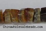 CNG1477 15.5 inches 8*15mm - 12*15mm nuggets agate gemstone beads