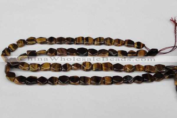 CNG15 15.5 inches 10*12mm faceted nuggets yellow tiger eye beads