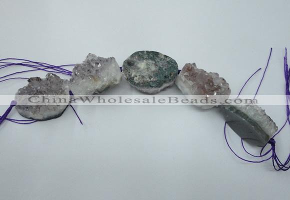 CNG1533 8 inches 25*35mm - 30*40mm freeform amethyst beads
