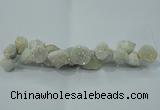 CNG1535 7.5 inches 10*14mm - 15*20mm nuggets plated druzy agate beads