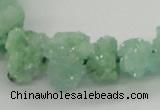 CNG1542 15.5 inches 6*8mm - 15*20mm nuggets plated druzy quartz beads