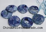 CNG1553 15.5 inches 50*52mm faceted freeform agate beads