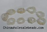 CNG1560 30*35mm - 35*40mm freeform plated druzy agate beads