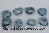 CNG1589 15.5 inches 30*35mm - 35*40mm freeform plated druzy agate beads