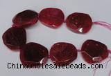 CNG1605 15.5 inches 45*50mm faceted freeform agate beads