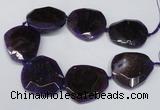 CNG1606 15.5 inches 45*50mm faceted freeform agate beads