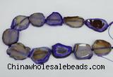 CNG1612 15.5 inches 25*35mm - 30*45mm freeform agate gemstone beads