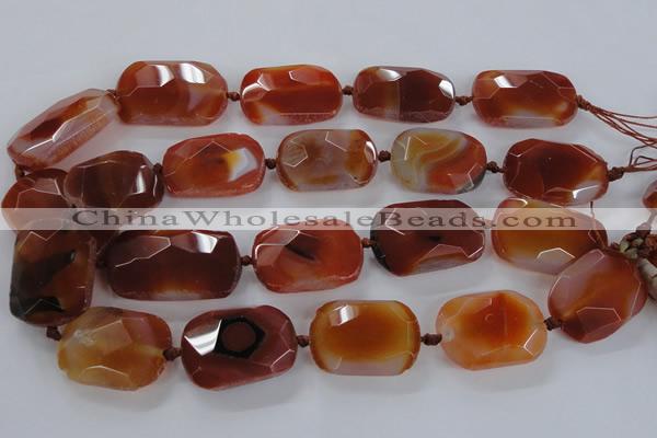 CNG1634 15.5 inches 25*35mm - 25*40mm faceted freeform agate beads