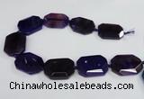 CNG1681 15.5 inches 30*40mm freeform agate gemstone beads wholesale