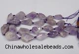 CNG1706 15.5 inches 15*20mm - 18*35mm nuggets lavender amethyst beads