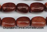 CNG19 15.5 inches 12*17mm nuggets goldstone gemstone beads