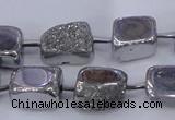 CNG2000 15.5 inches 8*12mm - 10*15mm nuggets plated quartz beads