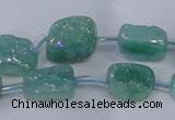 CNG2003 15.5 inches 8*12mm - 10*15mm nuggets plated quartz beads