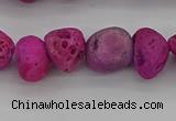 CNG2013 15.5 inches 8*10mm - 10*14mm nuggets plated druzy agate beads