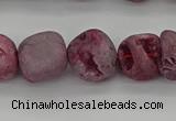 CNG2014 15.5 inches 8*10mm - 10*14mm nuggets plated druzy agate beads