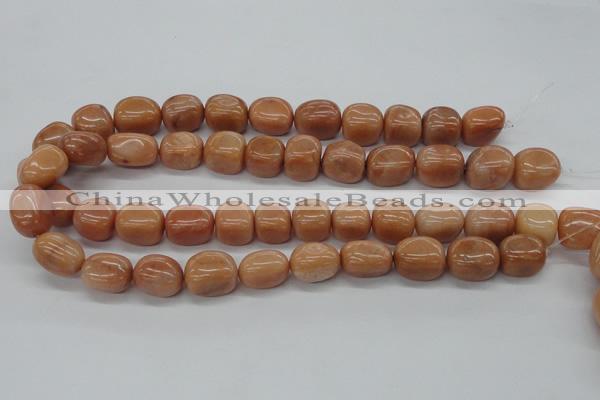 CNG213 15.5 inches 12*16mm nuggets red aventurine beads