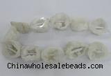 CNG2157 15.5 inches 25*35mm - 35*40mm nuggets druzy agate beads