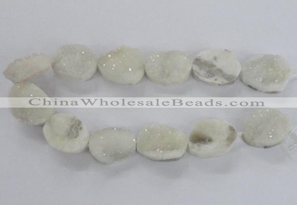 CNG2166 15.5 inches 25*30mm - 25*35mm freeform agate beads