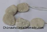 CNG2170 7.5 inches 25*35mm - 35*40mm freeform druzy agate beads