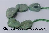 CNG2174 7.5 inches 25*35mm - 35*40mm freeform druzy agate beads