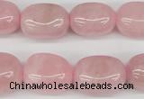 CNG22 15.5 inches 12*17mm nuggets rose quartz gemstone beads