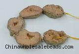 CNG2311 7.5 inches 25*35mm - 35*40mm freeform druzy agate beads