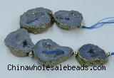 CNG2313 7.5 inches 25*35mm - 35*40mm freeform druzy agate beads