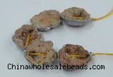 CNG2318 7.5 inches 25*35mm - 35*40mm freeform druzy agate beads