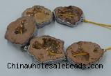 CNG2326 7.5 inches 35*40mm - 45*50mm freeform druzy agate beads