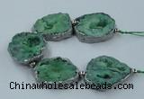 CNG2334 7.5 inches 35*40mm - 45*50mm freeform druzy agate beads