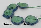 CNG2352 7.5 inches 25*35mm - 35*40mm freeform druzy agate beads